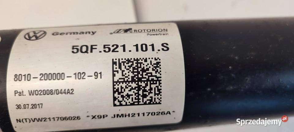 SKODA KODIAQ WAŁ NAPĘDOWY 4X4 5QF521101S dolnośląskie