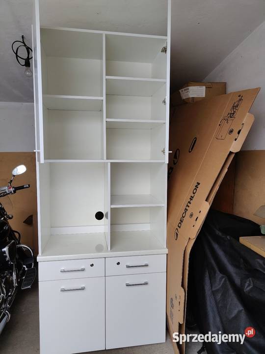 Biała szafa regał kuchenna biurowa Gniezno