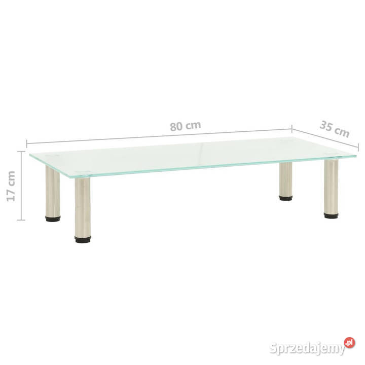 Stojak pod TV 80x35x17 hartowane szkło mrożone sprzedam