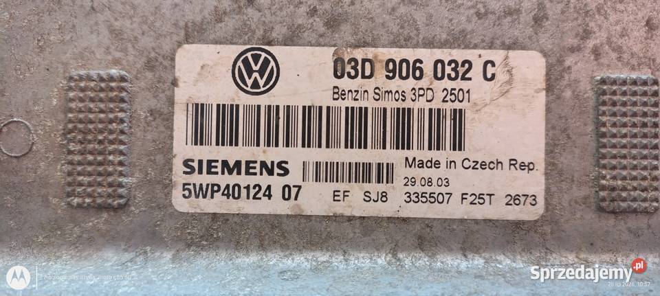 03d 906 032 C sterownik komputer silnika polo 12 dolnośląskie Lubin sprzedam