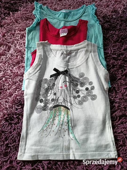 Bluzeczki na lato dziewczynki 3 sztuki 6
