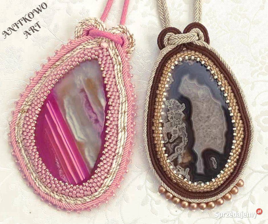 WISIOR Z AGATEM beżowy SUTASZ Warszawa