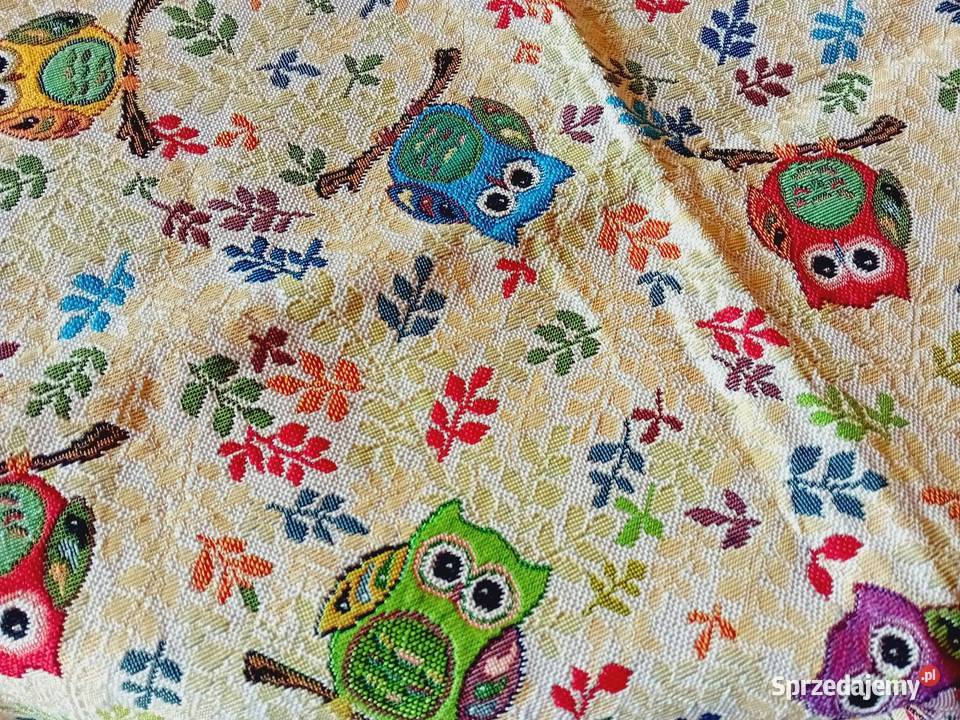 Obrus gobelinowy z motywem sówek Alwernia sprzedam