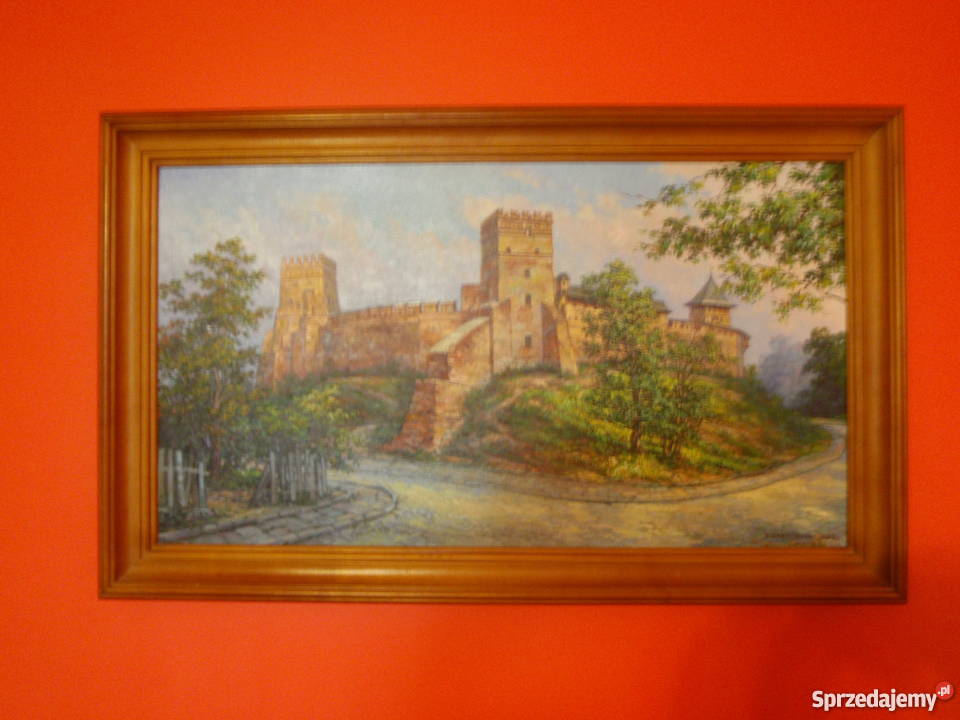 Sygnowany Obraz olejny ZAMEK W ŁUCKU KRESY WOŁYŃ dolnośląskie Wrocław