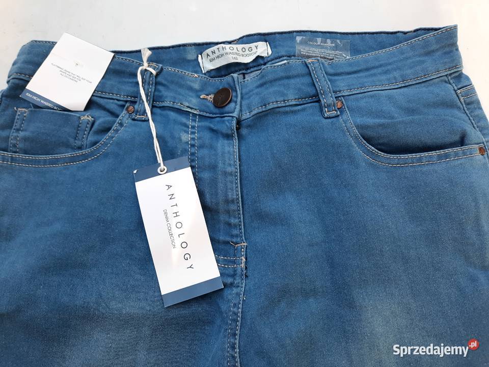 44 Anthology Jeansy damskie z wysokim stanem Szczerbice