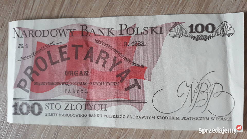 100 złotych 1VI1986 seria SN Konin