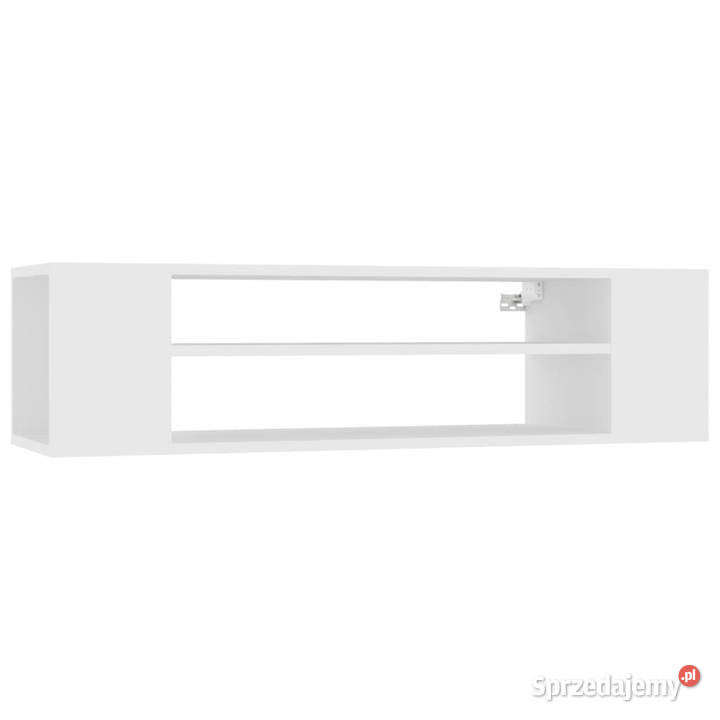 Wisząca szafka TV biała 100x30x265 materiał Warszawa