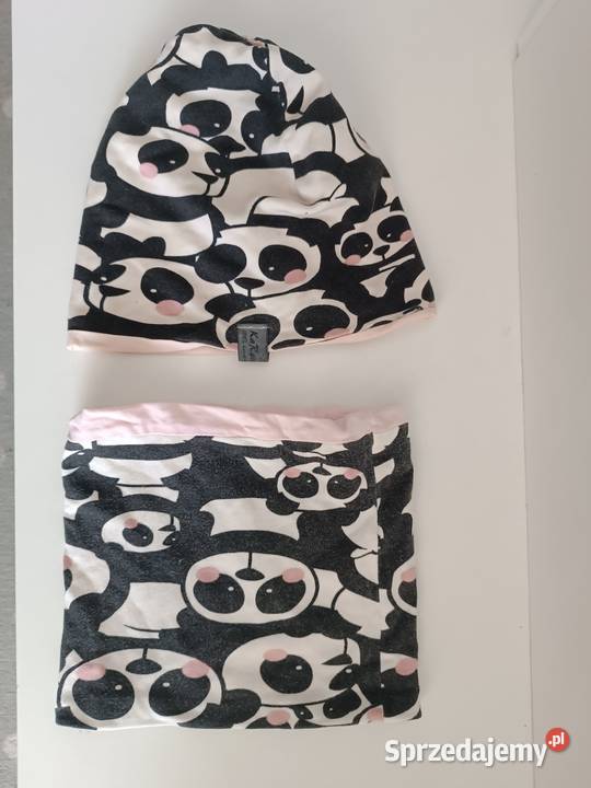 Panda czapka i komin 5256 Nakrycia głowy, szaliki i rękawiczki