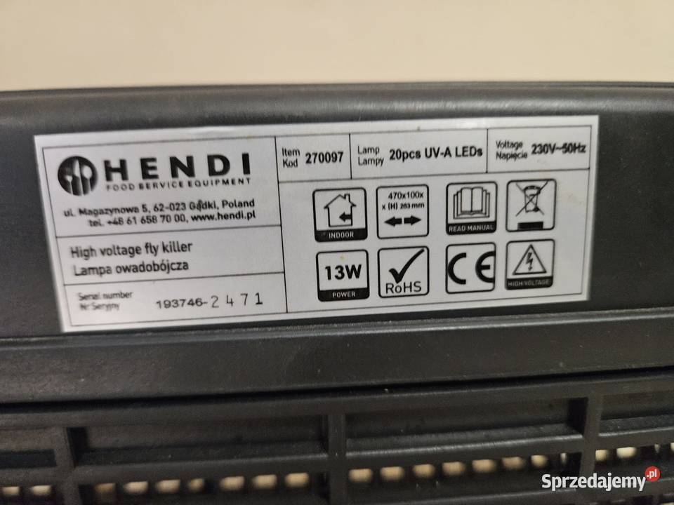 Hendi 270097 Lampa owadobójcza 300 m HENDI Pszczyna