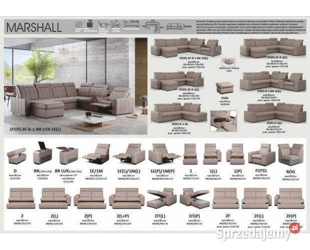 Narożnik modułowy MARSHALL DOSTAWA 341cm Opole