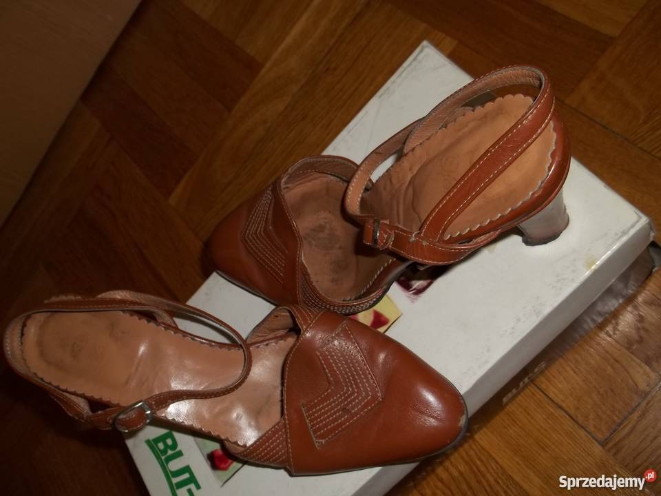 Półbuty skórzane z odkrytą piętą 36 Łódź