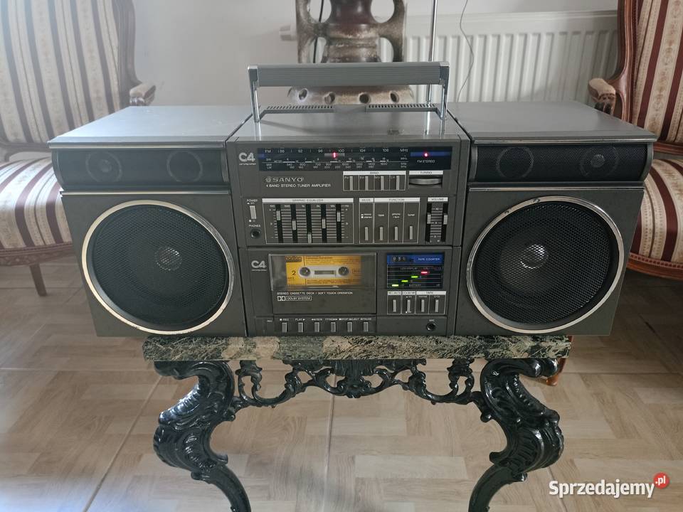 Zabytkowy Radiomagnetofon SANYO C4 Japan Vintage Drawski Młyn