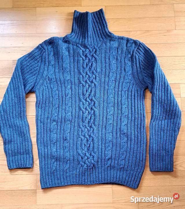 Woolmark Cieplutki damski mięsisty granatowy Brwinów