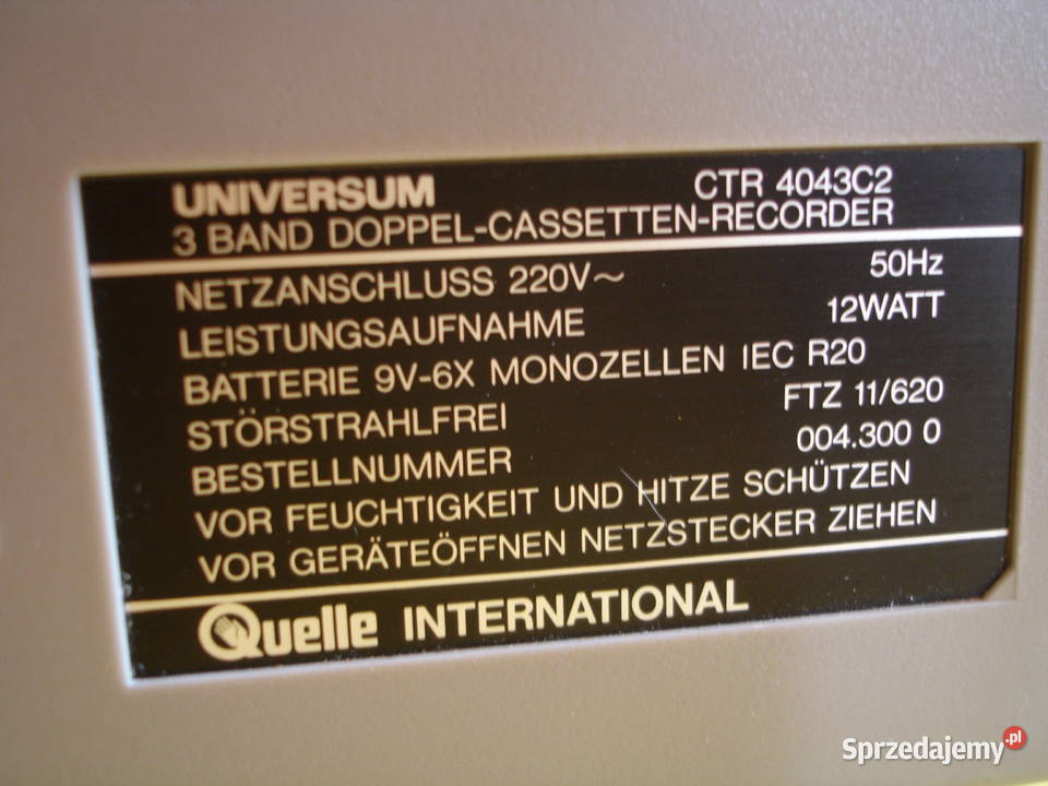 Radiomagnetofon UNIVERSUM CTR4043 Zielona Góra