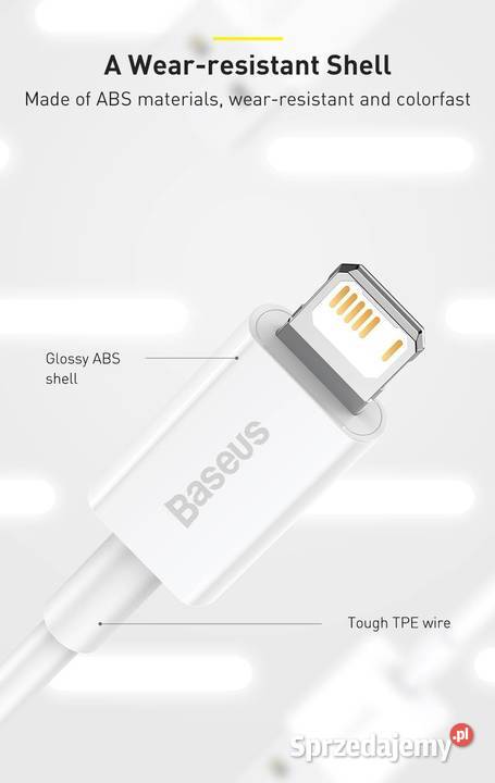 Kabel USB Lightning 2m 24A mocny przewód do