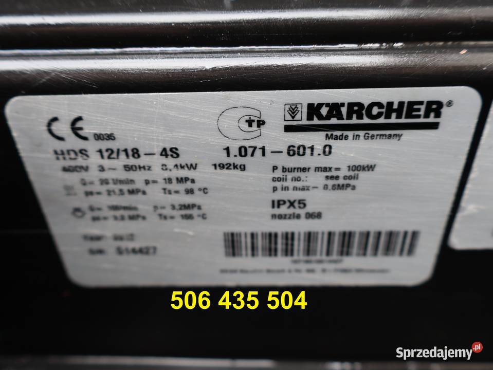 Myjka Ciśnieniowa Karcher HDS 1218 4S SUPER STAN Radom
