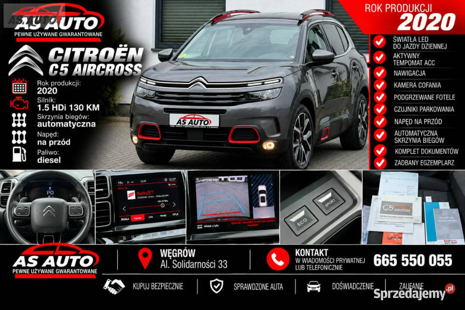 Citroen C5 Aircross 15HDi 130 kurtyny powietrzne Węgrów sprzedam