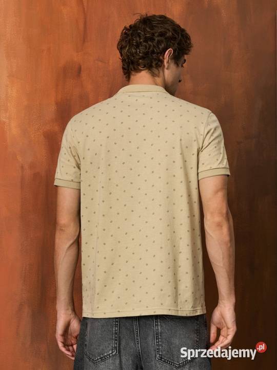 koszulka męska polo z nadrukiem Sinsay Rozmiar XL Olkusz