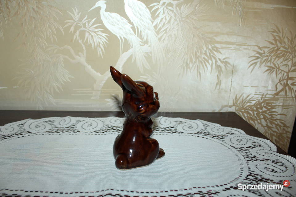 Zajączek Króliczek Porcelit Ceramika PRL śląskie Chorzów