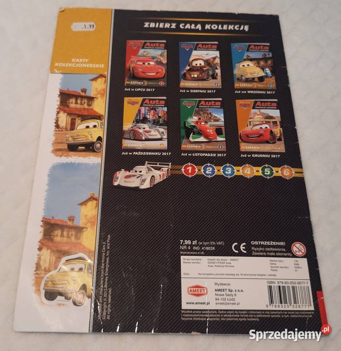 Auta Kolekcja Filmowa Ameet 2017 Książeczki Rok wydania 2017 Czeladź