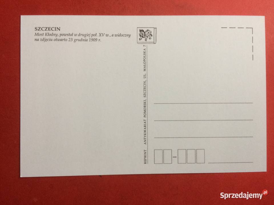 823 Reprint Most Kłodny Stettin zachodniopomorskie Szczecin sprzedam