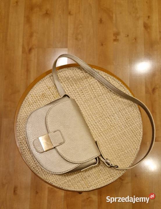 Wizytowa TOREBKA mała złota okrągła ecoskóra sprzedam