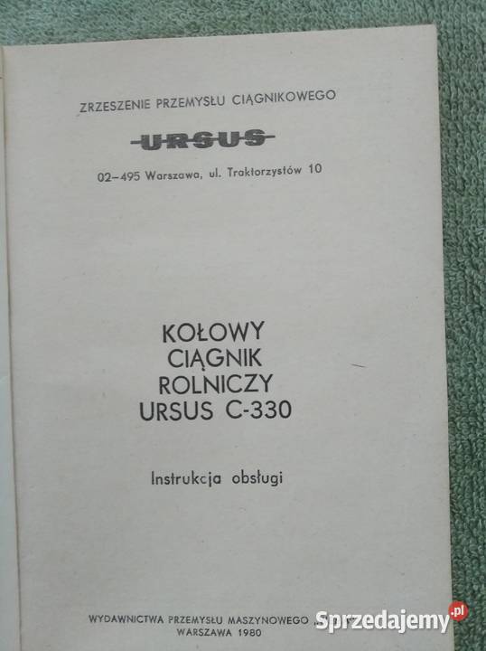 Instrukcja obsługi ciągnika rolniczego Ursus Lublin