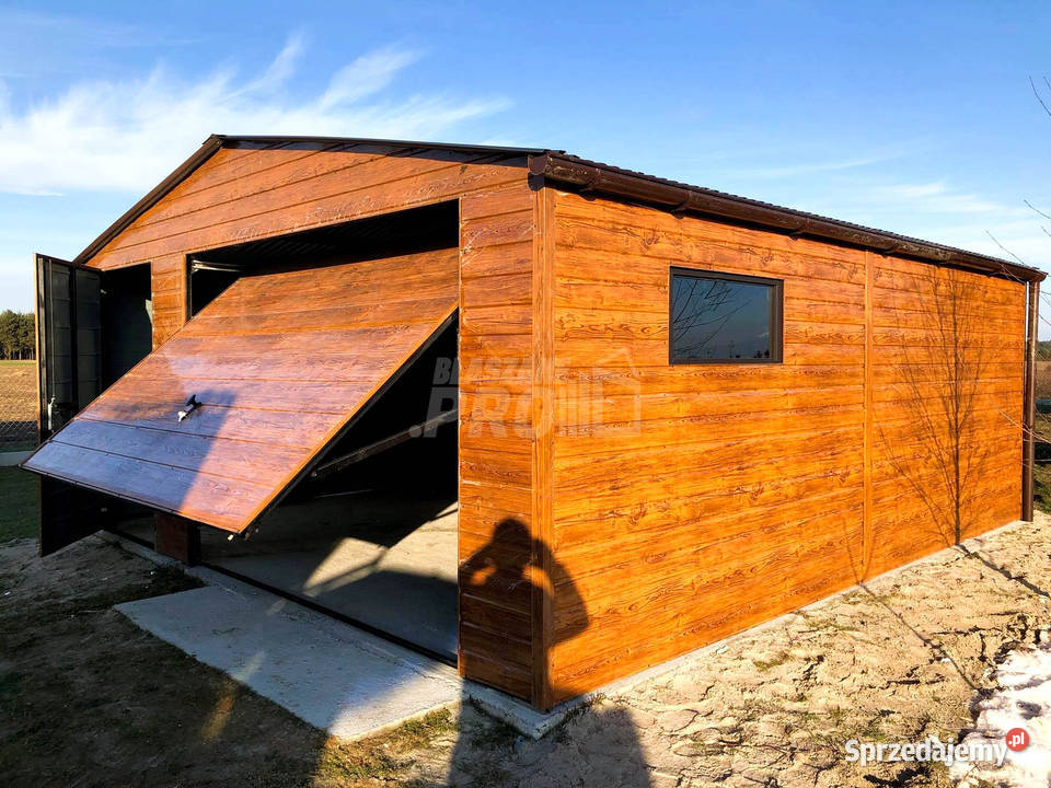 Garaż blaszany 55x6 Brama Drzwi 2x okno Rynny blacha Nysa sprzedam