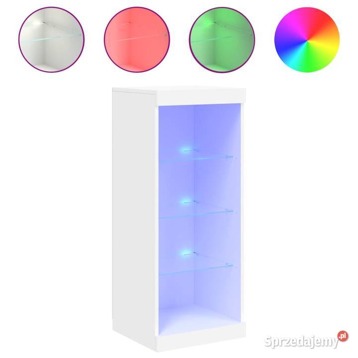 Szafka z oświetleniem LED biała 41x37x100 836728 Pozostałe Warszawa