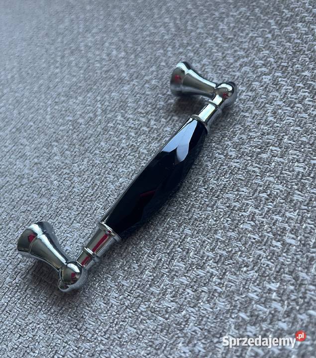 Uchwyt meblowy glamour kryształowy czarny z Warszawa sprzedam