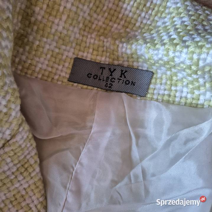 Żakiet damski grubszy w kratę Moda i Styl Brzesko