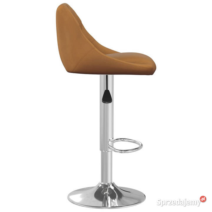 Stołek barowy brązowy obity aksamitem WM335292 Warszawa