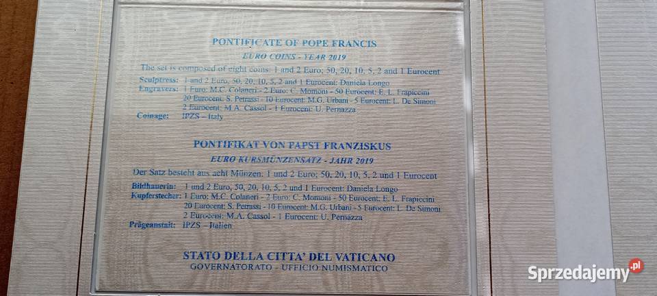Stare Monety Medal Benedykt XVI set 2019 Watykan podkarpackie Lesko sprzedam