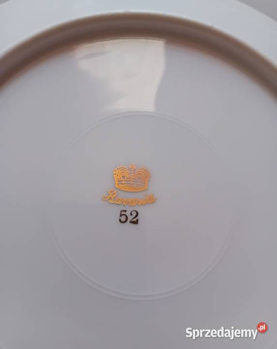 Trio śniadaniowe art deco Spritzdekor Bavaria Porcelana i szkło wielkopolskie Koźminek