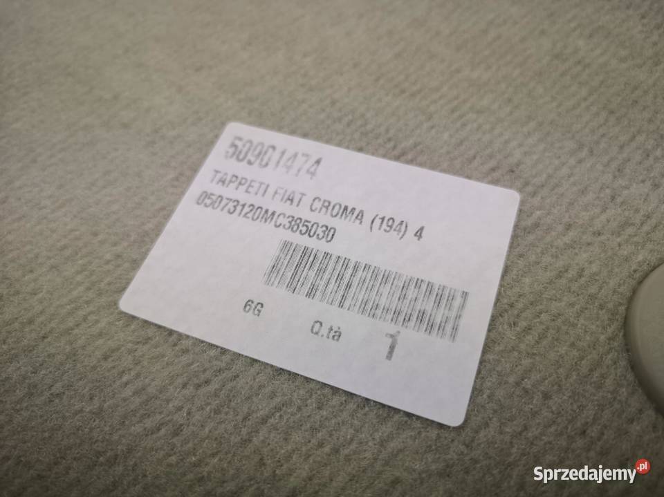 DYWANIKI WELUROWE FIAT CROMA 20052010