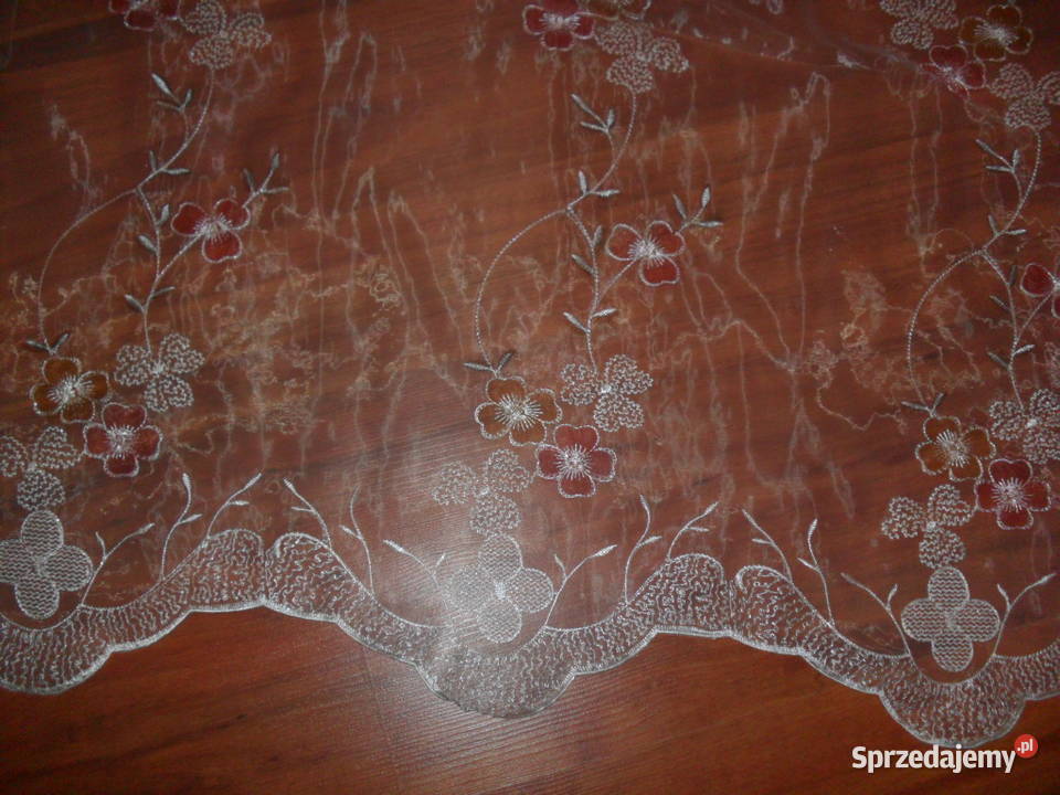 firan gotowa długa organtyna haft dolnośląskie Wrocław