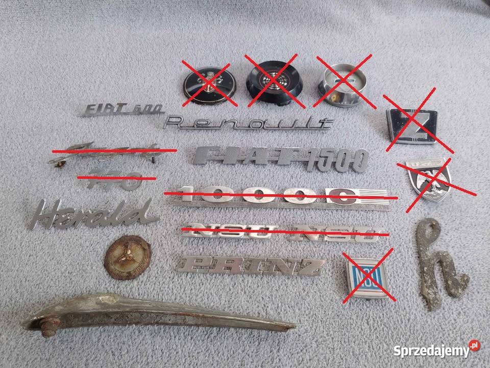 Kolekcja zabytkowych emblematów samochodowych na Gliwice sprzedam