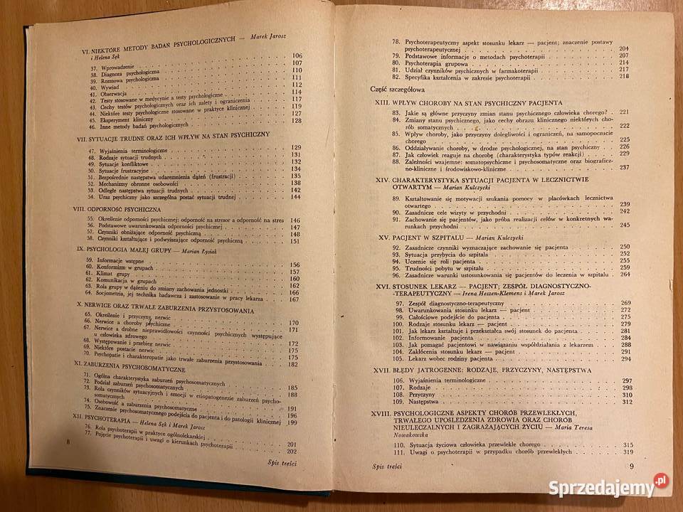 Marek Jarosz Psychologia lekarska Katowice sprzedam