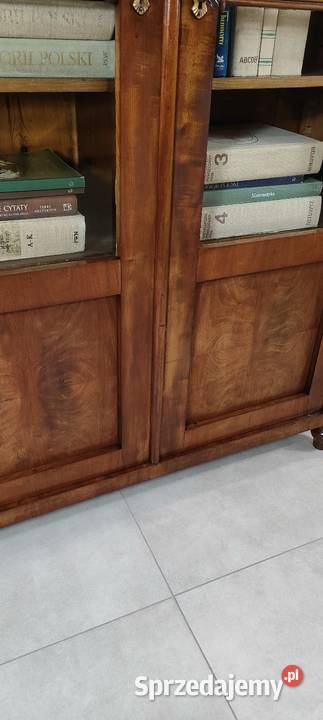 Piękna biblioteka witryna biedermeier antyk Łagów