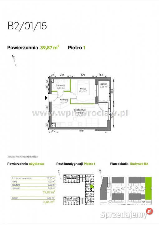 Mieszkanie Wrocław 3987m2 2pokojowe