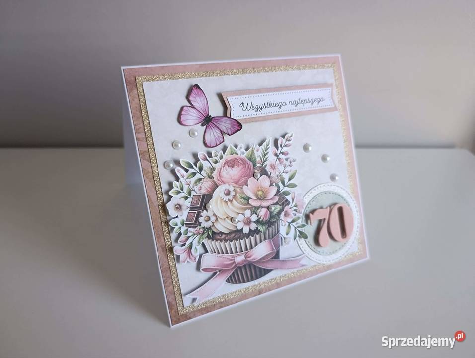 Kartka ręcznie robiona na urodziny 01 Łódź