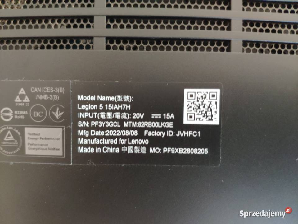 Lenovo Legion 5 i512500H RTX 3060 16GB 1TB SSD Taktowanie 5 Szczecin