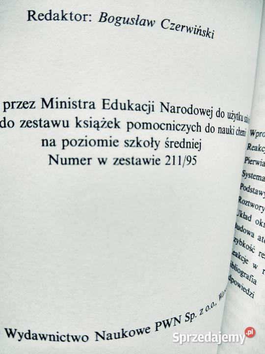 Podstawy chemii testy książki używane Warszawa