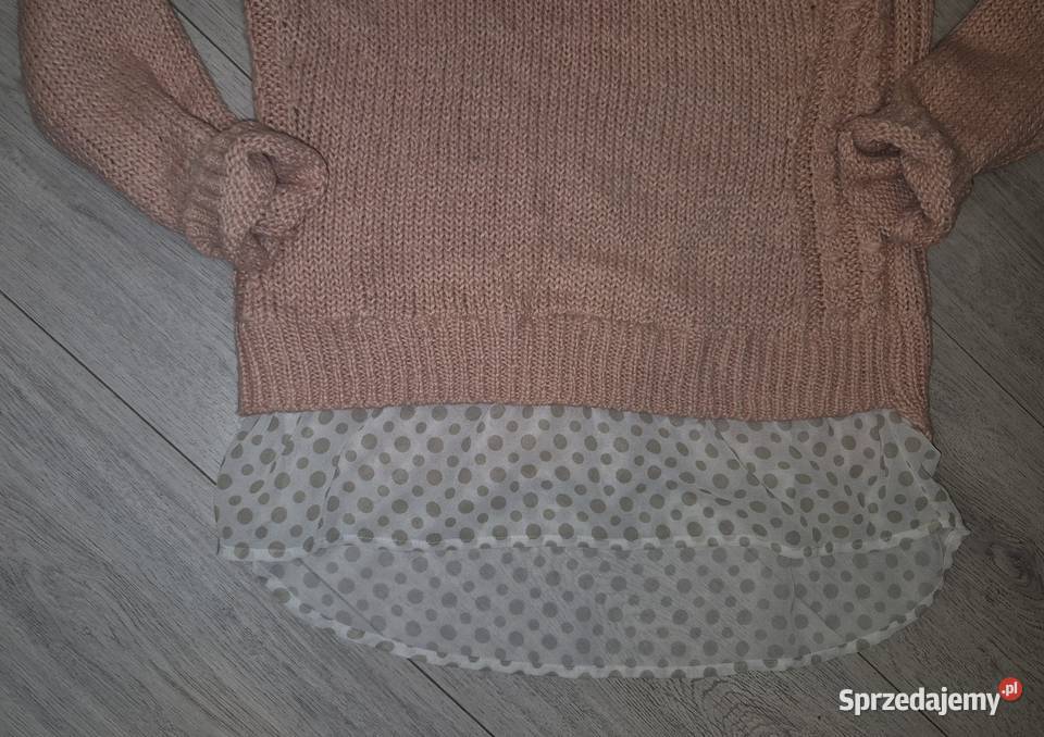 Sweter damski Next Jumper pink groszki 40L łódzkie Łódź