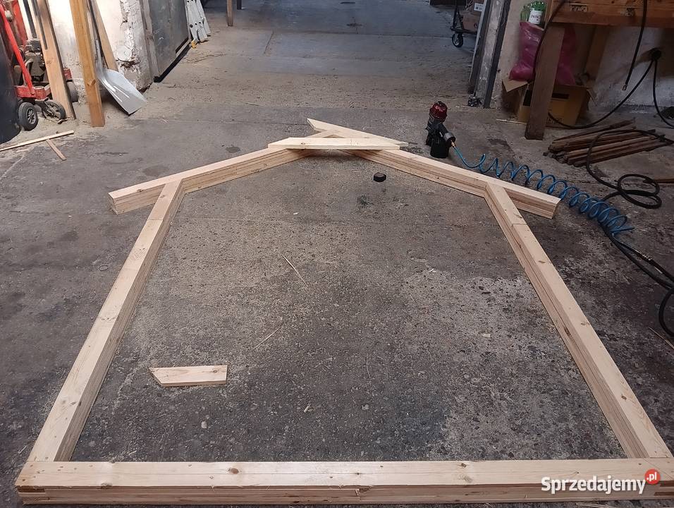 Konstrukcja domku narzędziowego 2x4m