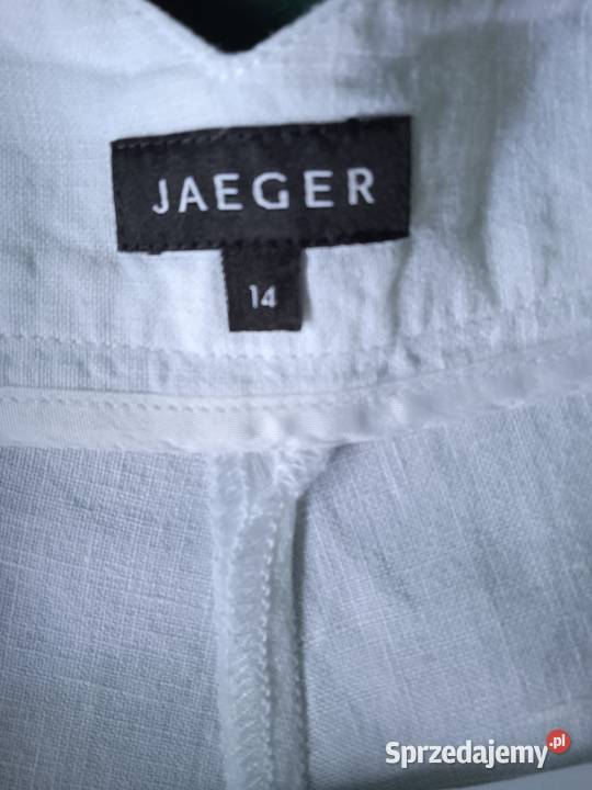 BIAŁE LNIANE SPODENKI DAMSKIE 42r Spodnie Piła sprzedam