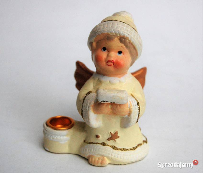 Ceramiczny aniołek świecznik figurka ceramika Lublin