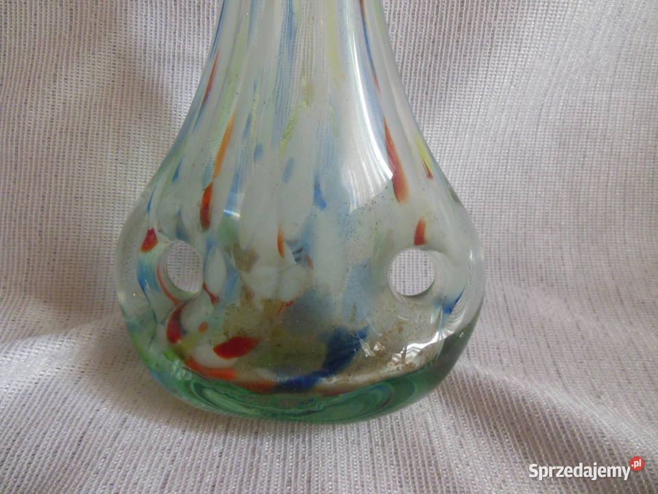 Wazon kolorowe szkło PRL świętokrzyskie Kielce sprzedam