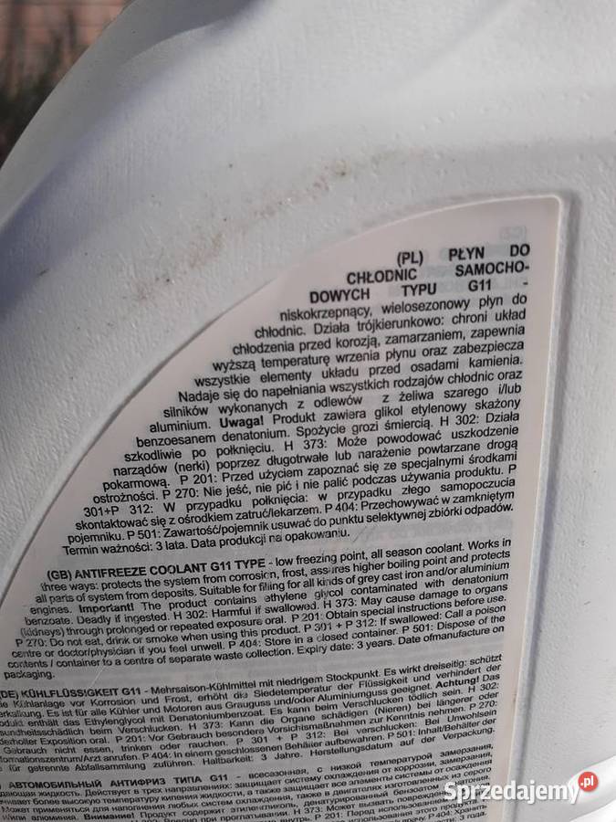 Płyn do chłodnic 4 typ G11 35C wielkopolskie