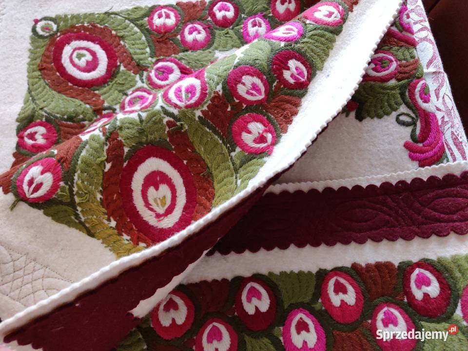 Uroczy kilim makatka obrus ludowy serweta mazowieckie Warszawa